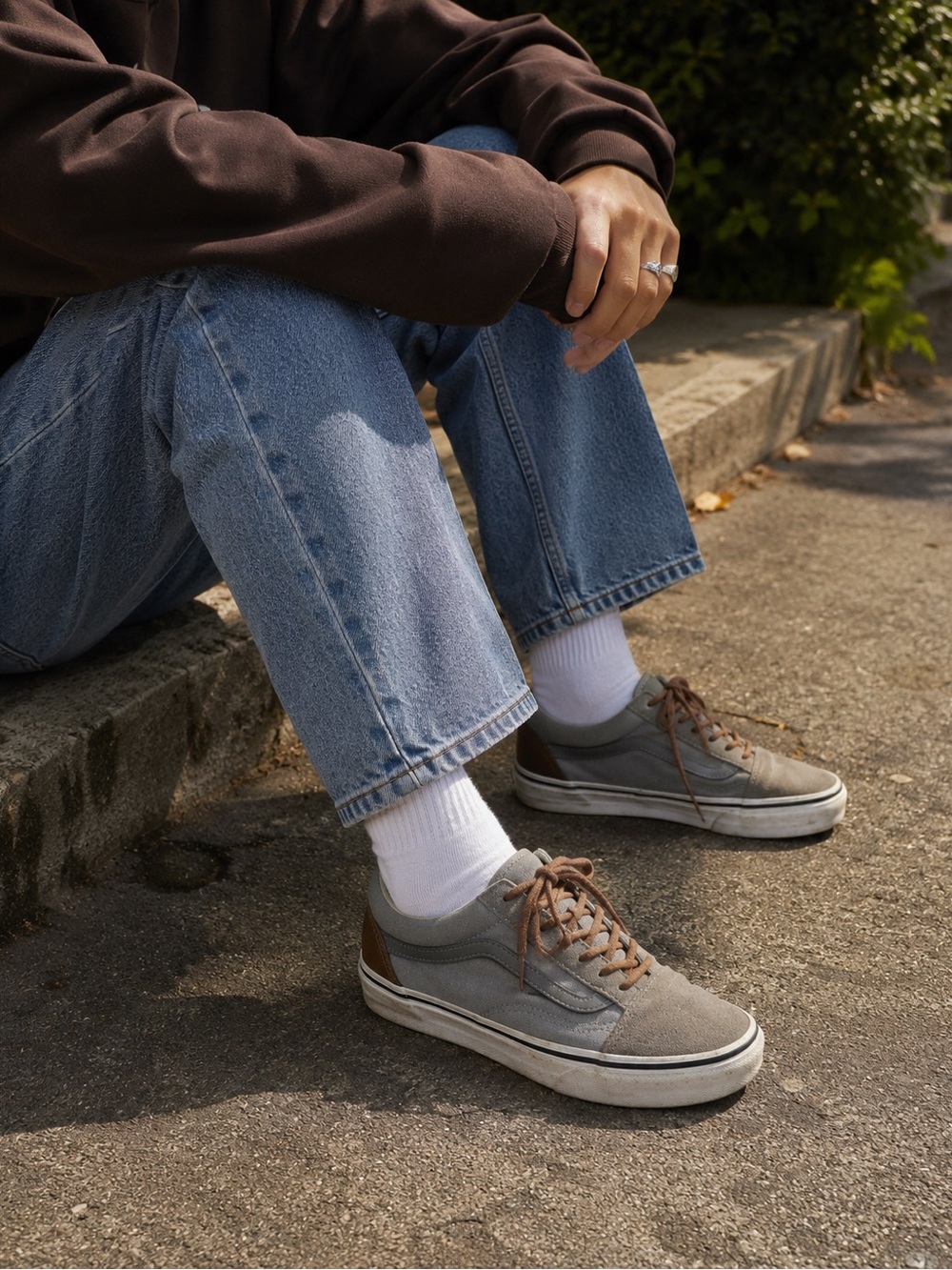 Vans Old Skool Gray Suede Skate Sneakers Men’s 5 Women’s 6.5